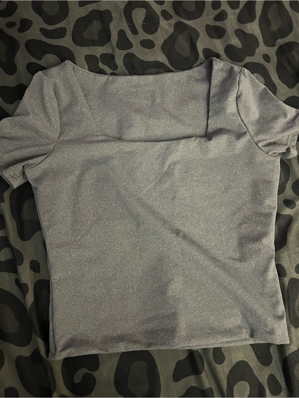 Gray Boatneck Short-Sleeve Tee